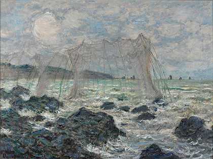 克洛德·莫奈（Claude Monet，法国画家）作品- 普维尔的渔网 (1882)