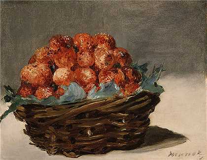 爱德华·马奈（Édouard Manet，法国画家）-草莓（约 1882 年）