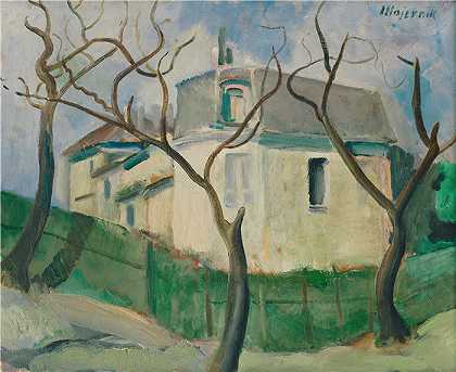 马杰尔尼克 （Majerník，斯洛伐克画家）作品-花园别墅 (1930)