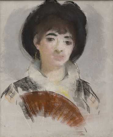 爱德华·马奈（Édouard Manet，法国画家）-伯爵夫人阿尔巴齐 (1880) 的肖像