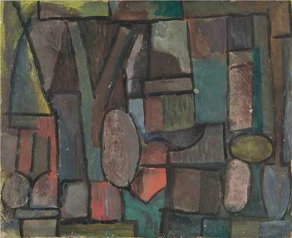 亚历山大·萨萨·布朗德 （Aleksander Sasza Blonder，波兰画家）作品-抽象构图（1934）