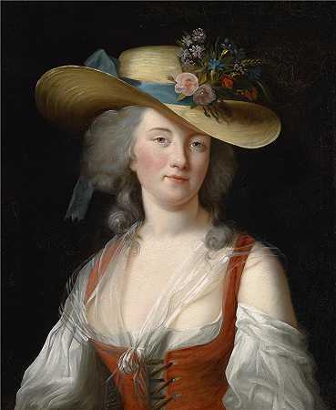 伊莉莎白·维杰·勒布伦（Louise Élisabeth Vigée Le Brun，法国画家 ）作品–安妮·凯瑟琳·德凡尔登伯爵夫人 的肖像
