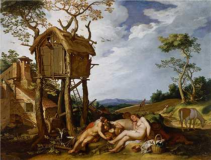 亚伯拉罕·布洛马特（Abraham Bloemaert，荷兰画家）作品-小麦和稗子的寓言（1624）