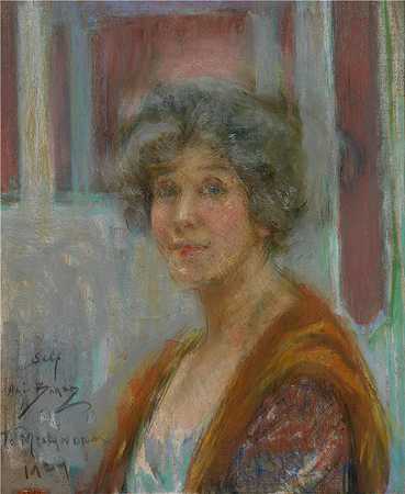 爱丽丝·派克·巴尼 (Alice Pike Barney，美国画家)作品-1924 年的自画像