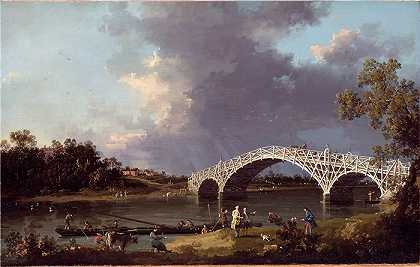 卡纳莱托 （Canaletto，意大利画家）作品-沃尔顿桥一景
