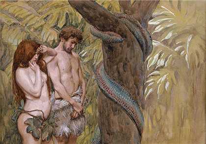 詹姆斯·天梭（James Tissot，法国画家）作品-上帝的诅咒 (c. 1896-1902)