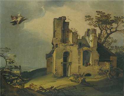 亚伯拉罕·布洛马特（Abraham Bloemaert，荷兰画家）作品-废墟景观