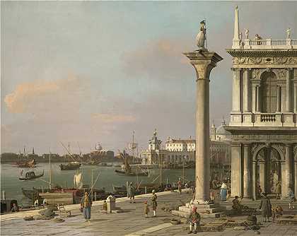 卡纳莱托 （Canaletto，意大利画家）作品-圣马可盆地- 来自 Piazzetta