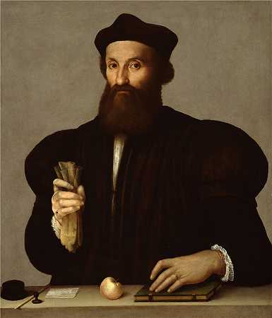 拉斐尔（Raphael，意大利画家）作品-绅士肖像（1530）