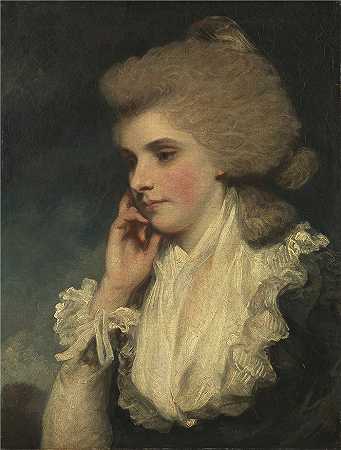 约书亚·雷诺兹（Joshua Reynolds，英国画家）作品-弗朗西斯，林肯伯爵夫人 (1781 – 1782)