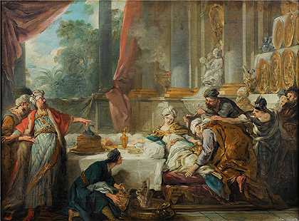 让·弗朗索瓦·德·特洛伊（Jean François de Troy法国画家）作品 -阿曼的判决