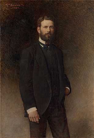 莱昂·博纳（Léon Bonnat，法国画家）作品-亨利菲尔德的肖像（1896 年）