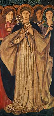 爱德华·伯恩·琼斯（Edward Burne-Jones，英国画家）作品–三个玛丽