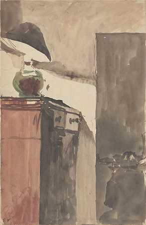 爱德华·维亚尔(Édouard Vuillard，法国画家)作品-灯（约1892年）