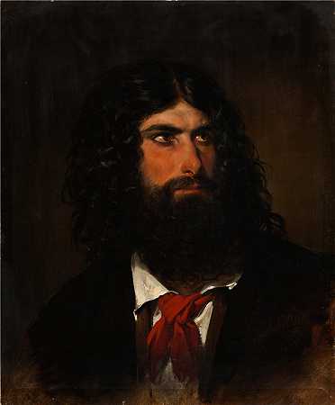 弗里德里希·冯·阿默林（Friedrich von Amerling，奥地利画家）作品 -罗马农民肖像（1838 年）