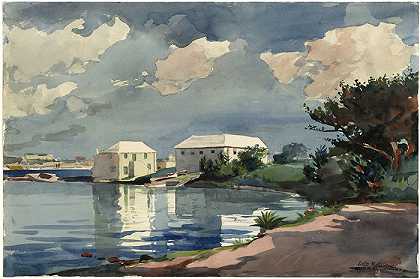 温斯洛·荷马 (Winslow Homer，美国画家)作品-百慕大盐壶 (1899)