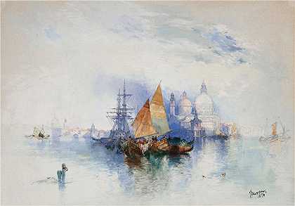 托马斯·莫兰 (Thomas Moran，美国画家)作品-威尼斯 (1896)