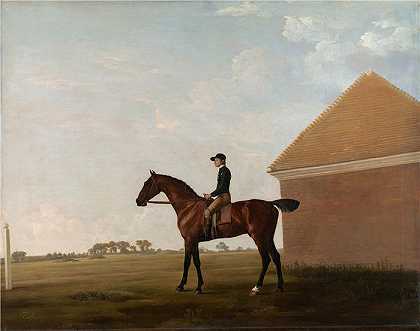 乔治·斯塔布斯（George Stubbs，英国画家）作品-草坪，骑师向上，在纽马克特（约 1766 年）