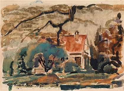 克努特·马格努斯·恩克尔 (Knut Magnus Enckell，芬兰画家) 作品 -基洛的艺术家别墅（1921）