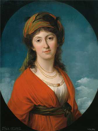 安吉莉卡·考夫曼（Angelica Kauffmann，瑞士画家）作品-玛丽·特蕾莎·梅尔菲尔德伯爵夫人 (1790)