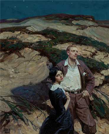 迪恩·康威尔（Dean Cornwell，美国画家）作品-金手 (1923)