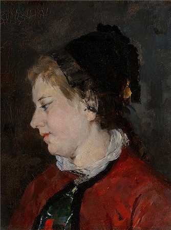 玛丽·卡萨特（Mary Cassatt，美国画家）作品–(西斯莱夫人的肖像（1873 年）)