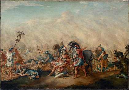 约翰·特朗布尔（John Trumbull，美国画家）-保卢斯·埃米利乌斯 (Paulus Aemilius) 在坎尼 (Cannae) 之战 (1773) 中之死