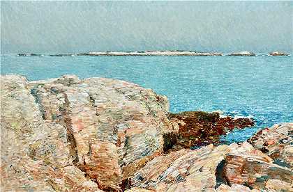 柴尔德·哈萨姆（Childe Hassam，美国画家）作品-(鸭岛 (1906))