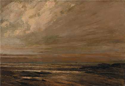 古斯塔夫·库尔贝（Gustave Courbet，法国画家）-(海景，特鲁维尔周围环境)