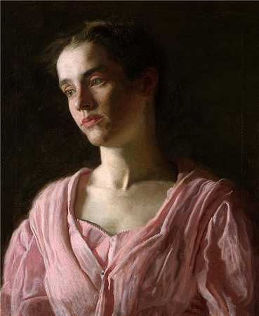 托马斯·埃金斯 (Thomas Eakins，美国画家)作品-(莫德·库克·里德（Robert C. Reid 夫人）（1895 年）)