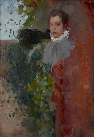 奥尔加·博兹南斯卡 (Olga Boznańska，波兰画家)-女人的肖像（1885）