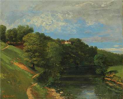 古斯塔夫·库尔贝（Gustave Courbet，法国画家）-(河边城堡 (1856))