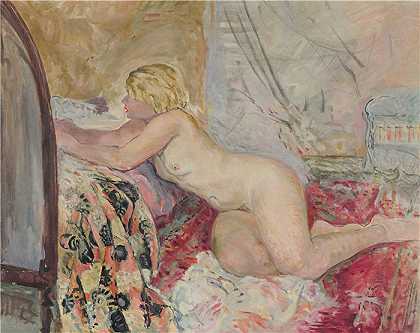 亨利·勒巴斯克（Henri Lebasque，法国画家）-(躺在床上)