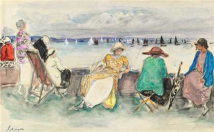 亨利·勒巴斯克（Henri Lebasque，法国画家）-(女子帆船赛（1920）)
