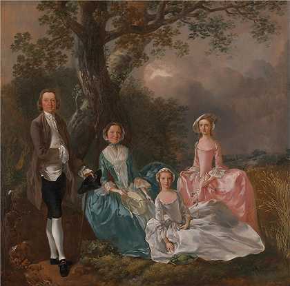 托马斯·庚斯博罗（Thomas Gainsborough，英国画家）-(Gravenor 家族（约 1754 年）)