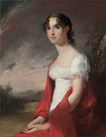 托马斯·萨利 (Thomas Sully，美国画家)-(玛丽·西卡德·大卫 (Mary Sicard David) 的肖像 (1813))