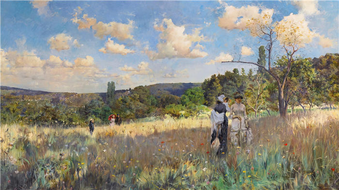 朱利叶斯·勒布朗·斯图尔特 Julius LeBlanc Stewart，美国画家）高清-《夏天 [1880]》