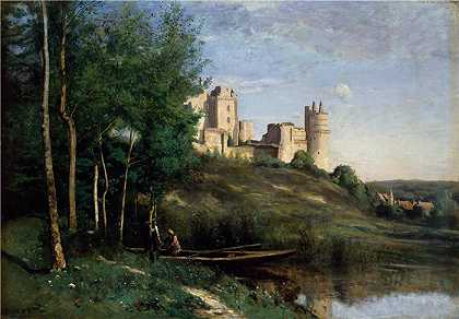 让·巴蒂斯特·卡米尔·柯罗（Jean-Baptiste-Camille Corot,法国画家）高清油画-(皮埃雷丰兹城堡遗址（1825-1872）)