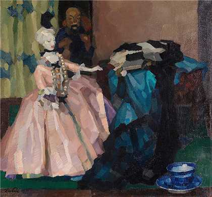利奥·普茨 (Leo Putz，德国画家)-( 白娃娃（1908）)