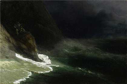 伊万·艾瓦佐夫斯基（Ivan Aivazovsky，俄罗斯画家）风景油画-(海景 (1878))