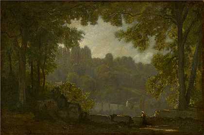 让·巴蒂斯特·卡米尔·柯罗（Jean-Baptiste-Camille Corot,法国画家）高清油画-(森林景观（19世纪）)
