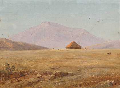 弗雷德里克·埃德温·丘奇（Frederic Edwin Church，美国画家）-(厄瓜多尔，带小屋的山地高原（1890 年）)