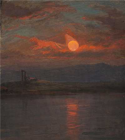 弗雷德里克·埃德温·丘奇（Frederic Edwin Church，美国画家）-(太阳幻想战车（可能是 1868-69 年）)