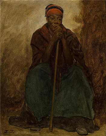 伊士曼·约翰逊（Eastman Johnson，美国画家）-(黛娜，一个黑人的肖像)