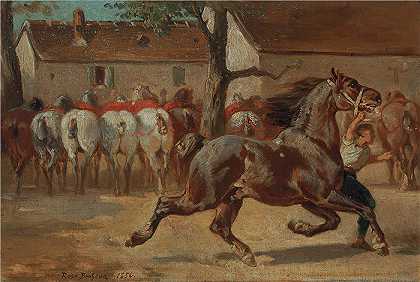 罗莎·博纳尔(rosa bonheur，法国画家)-(小跑一匹马（1856）)