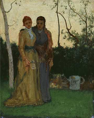 乔治·英尼斯 (George Inness，美国画家)-(姐妹 (1882))