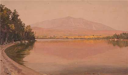 弗雷德里克·埃德温·丘奇（Frederic Edwin Church，美国画家）-(托格池塘的卡塔丁山（1878 年） (1))