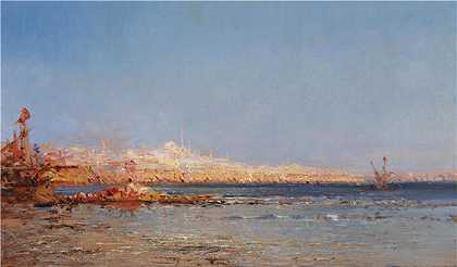 费利克斯·齐姆（Félix Ziem，法国画家）-(君士坦丁堡景观)