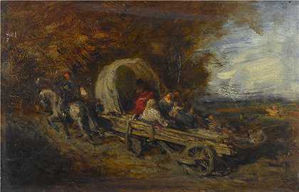 费利克斯·齐姆（Félix Ziem，法国画家）-(战车 (1843 – 1844))