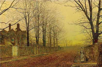 约翰·阿特金森·格里姆肖（John Atkinson Grimshaw，英国画家）-(秋天的荣耀（1887）)